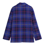 Deep Blue Stewart Tartan Print Women's Blazer