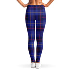 Deep Blue Stewart Tartan Print Women's Leggings