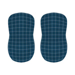 Deep Blue Tattersall Pattern Print Bar Stool Covers