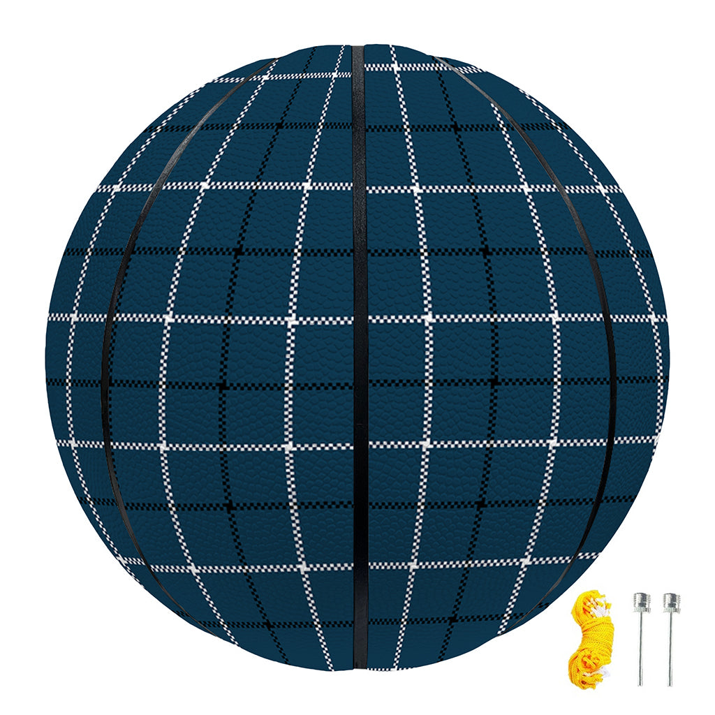Deep Blue Tattersall Pattern Print Basketball