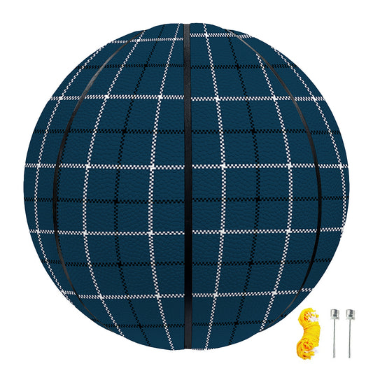 Deep Blue Tattersall Pattern Print Basketball