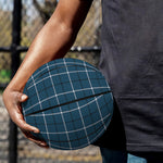 Deep Blue Tattersall Pattern Print Basketball