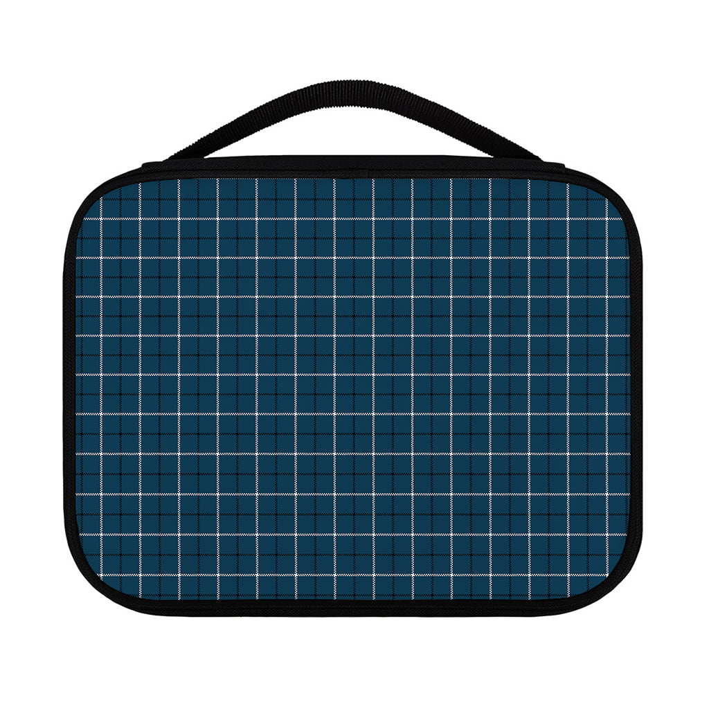 Deep Blue Tattersall Pattern Print Classic Bible Case