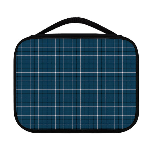 Deep Blue Tattersall Pattern Print Classic Bible Case