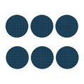 Deep Blue Tattersall Pattern Print Coaster Set