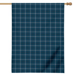 Deep Blue Tattersall Pattern Print House Flag