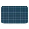 Deep Blue Tattersall Pattern Print Indoor Door Mat