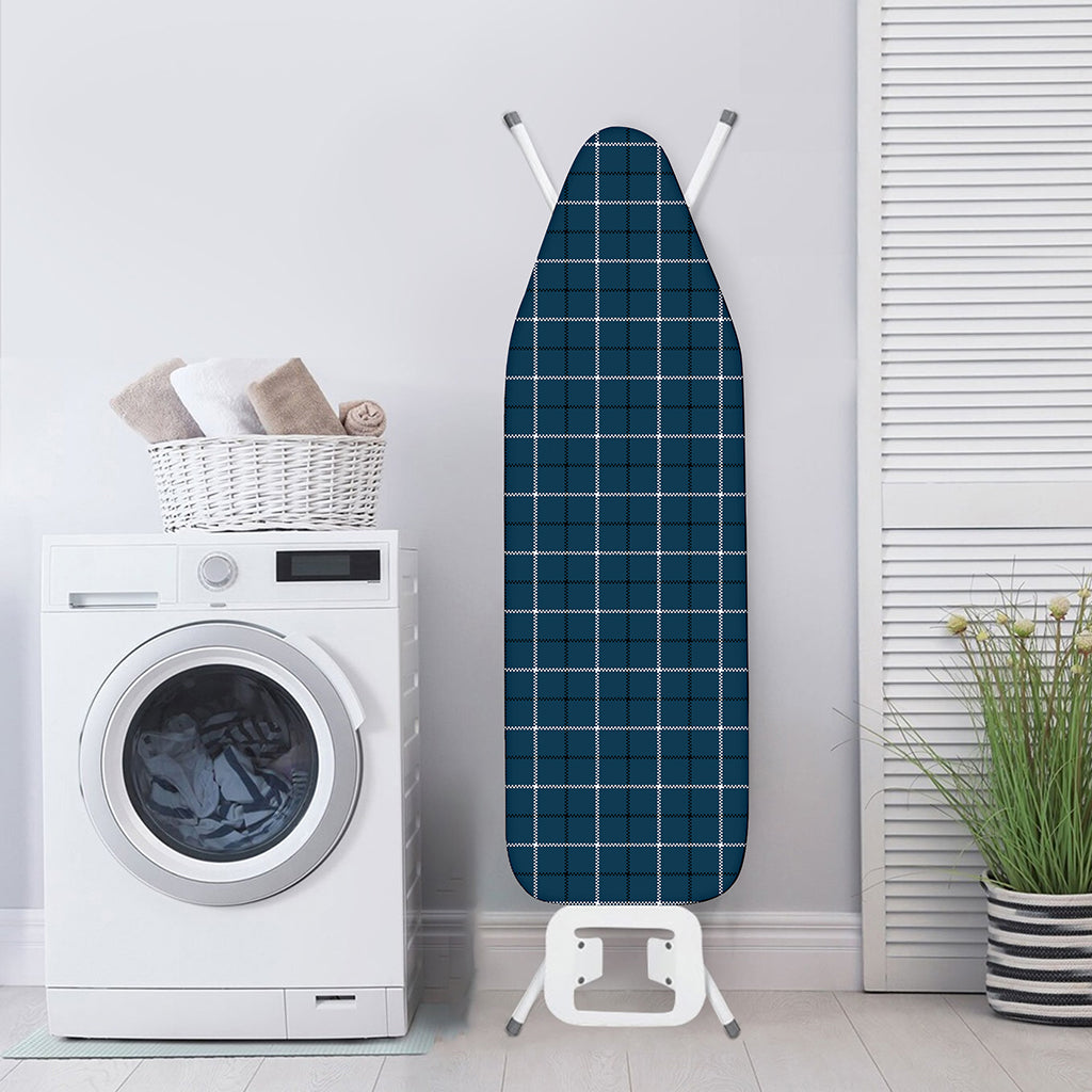 Deep Blue Tattersall Pattern Print Ironing Board Cover