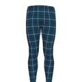 Deep Blue Tattersall Pattern Print Men's Leggings