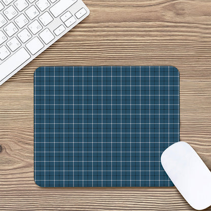 Deep Blue Tattersall Pattern Print Mouse Pad