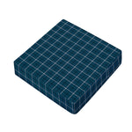 Deep Blue Tattersall Pattern Print Outdoor Seat Cushion Cover