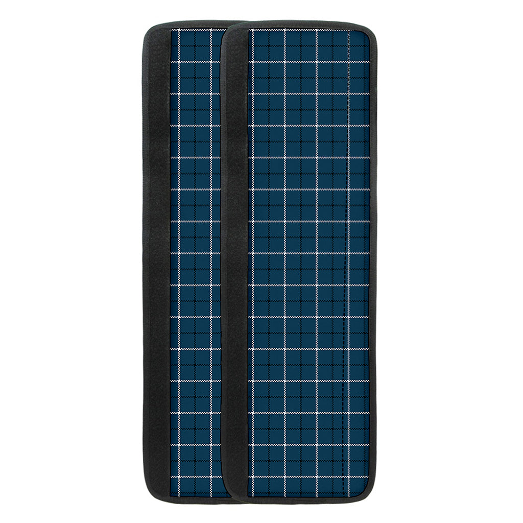 Deep Blue Tattersall Pattern Print Refrigerator Handle Covers
