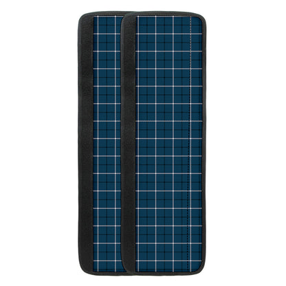 Deep Blue Tattersall Pattern Print Refrigerator Handle Covers