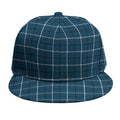 Deep Blue Tattersall Pattern Print Snapback Cap