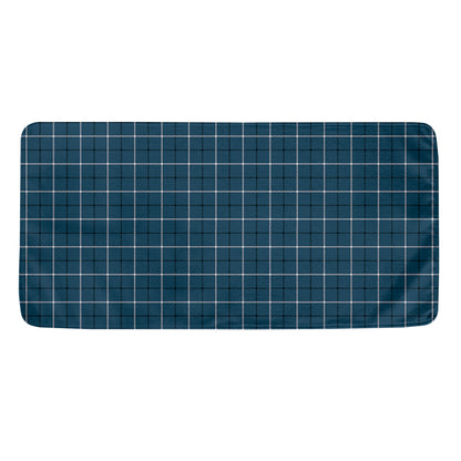 Deep Blue Tattersall Pattern Print Towel
