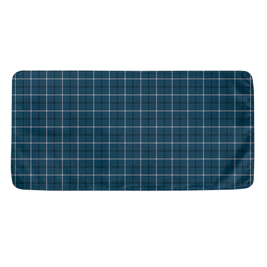 Deep Blue Tattersall Pattern Print Towel