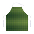 Deep Green Houndstooth Pattern Print Adjustable Apron