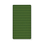 Deep Green Houndstooth Pattern Print Baby Crib Sheet