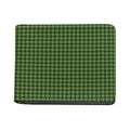 Deep Green Houndstooth Pattern Print Bifold Wallet