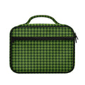 Deep Green Houndstooth Pattern Print Briefcase Bible Bag
