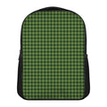 Deep Green Houndstooth Pattern Print Casual Backpack