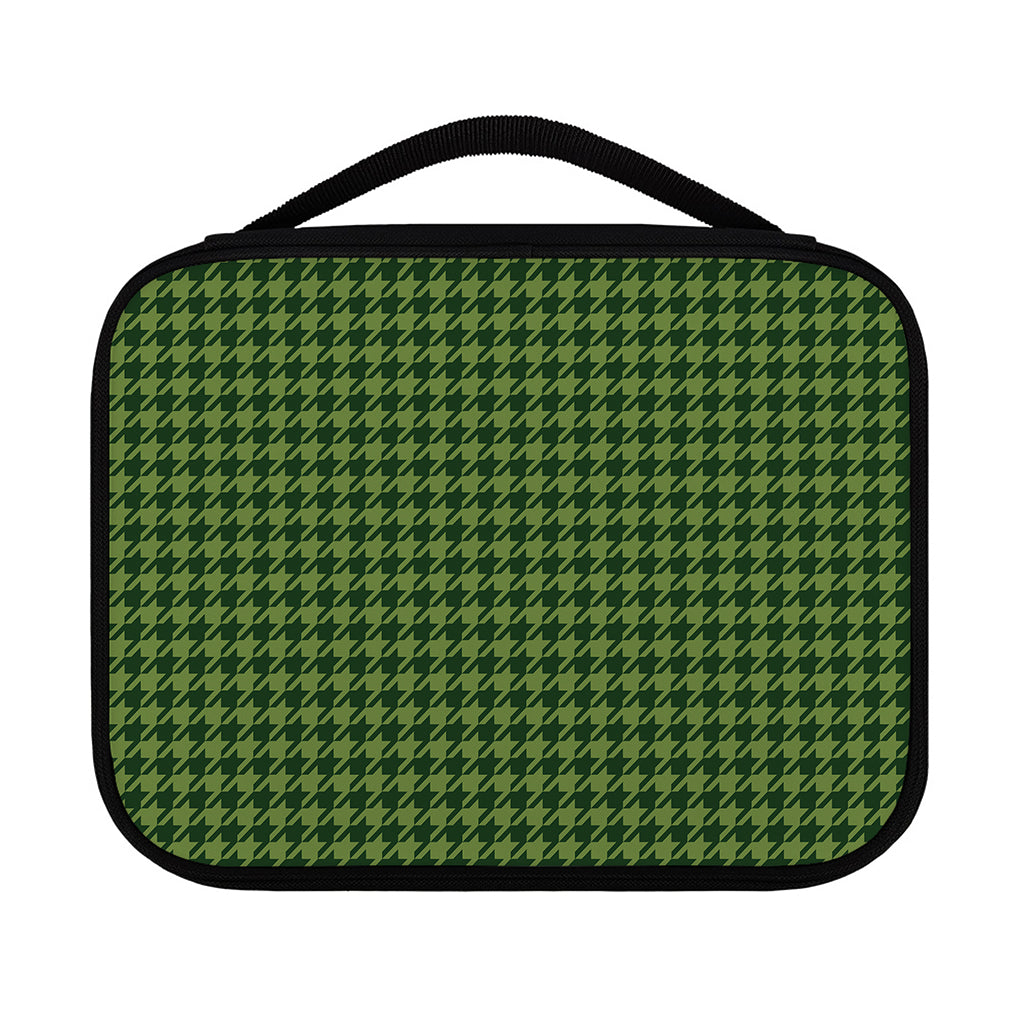 Deep Green Houndstooth Pattern Print Classic Bible Case