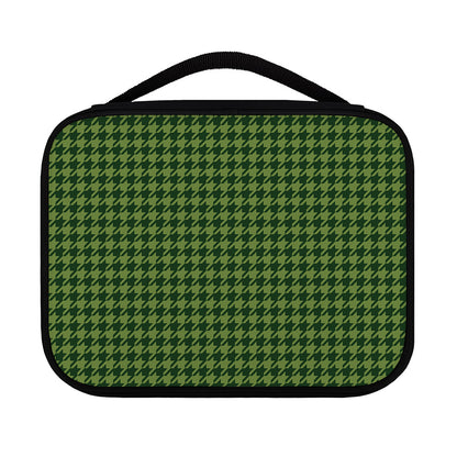 Deep Green Houndstooth Pattern Print Classic Bible Case