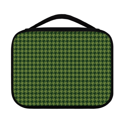 Deep Green Houndstooth Pattern Print Classic Bible Case