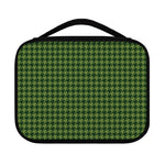 Deep Green Houndstooth Pattern Print Classic Bible Case
