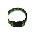 Deep Green Houndstooth Pattern Print Dog Collar