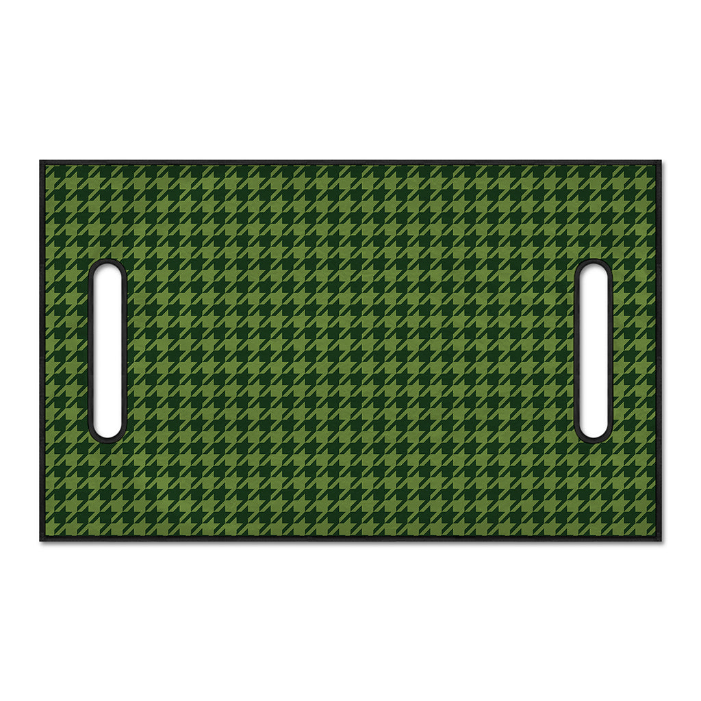 Deep Green Houndstooth Pattern Print Golf Cart Seat Cover