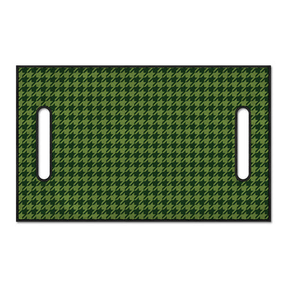 Deep Green Houndstooth Pattern Print Golf Cart Seat Cover