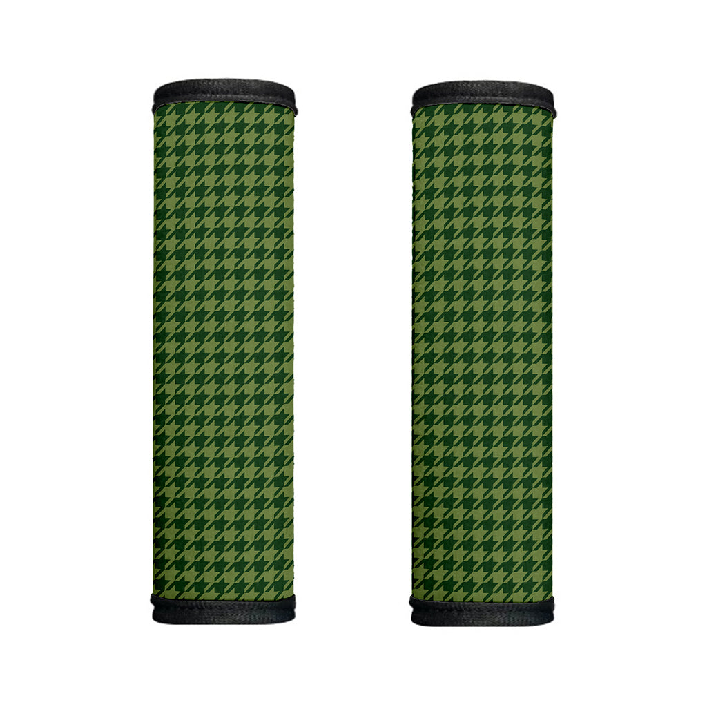Deep Green Houndstooth Pattern Print Handle Covers