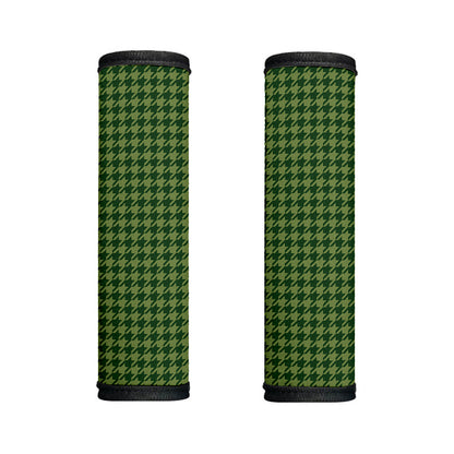 Deep Green Houndstooth Pattern Print Handle Covers
