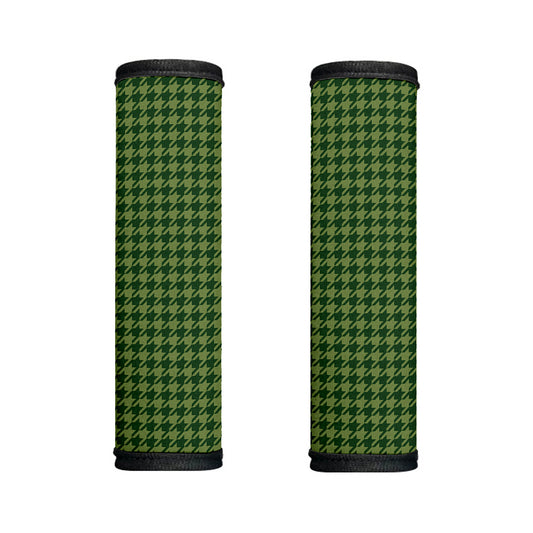 Deep Green Houndstooth Pattern Print Handle Covers