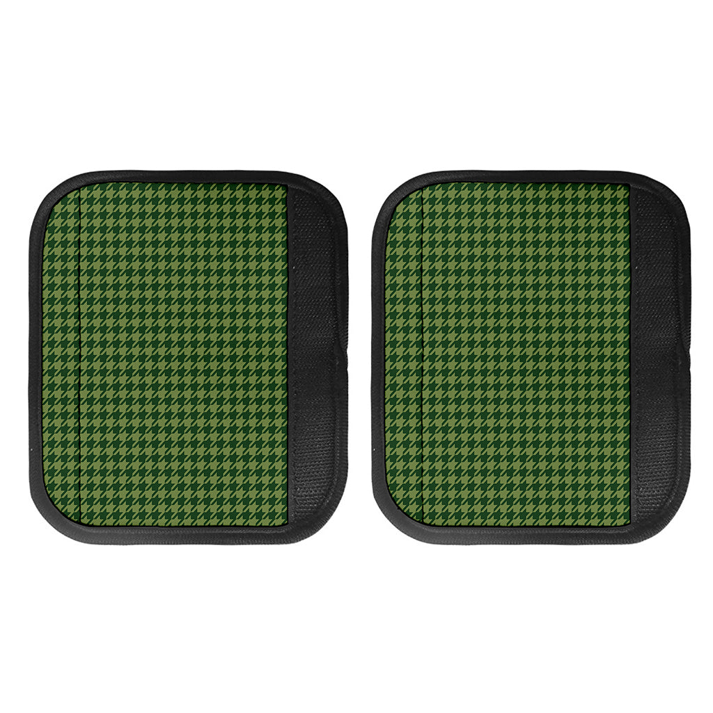 Deep Green Houndstooth Pattern Print Handle Covers