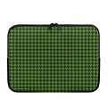 Deep Green Houndstooth Pattern Print Laptop Sleeve
