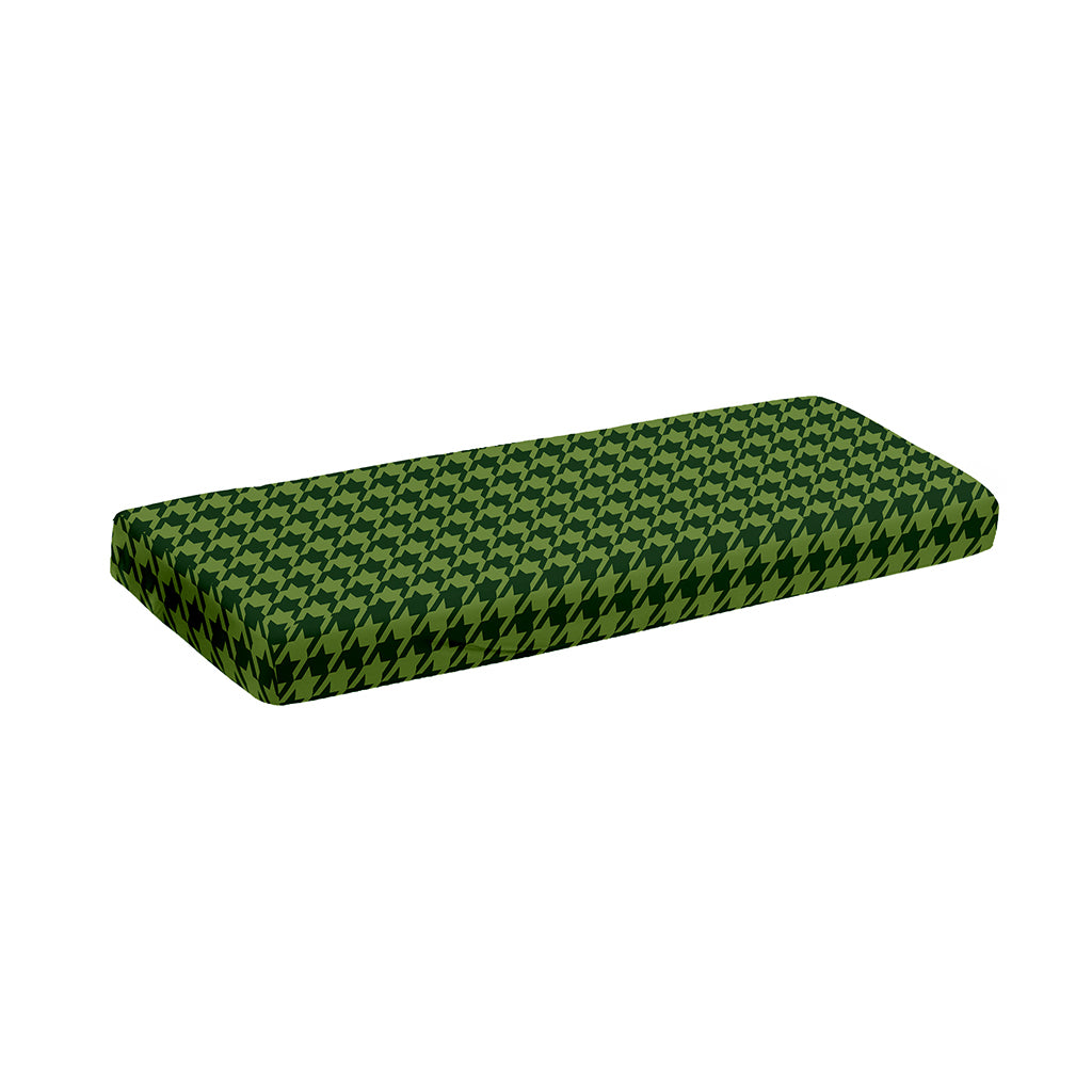 Deep Green Houndstooth Pattern Print Piano Keyboard Cover