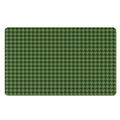 Deep Green Houndstooth Pattern Print Polyester Doormat