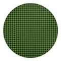 Deep Green Houndstooth Pattern Print Round Blanket