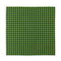 Deep Green Houndstooth Pattern Print Silk Bandana