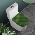 Deep Green Houndstooth Pattern Print Toilet Lid Cover