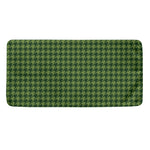 Deep Green Houndstooth Pattern Print Towel