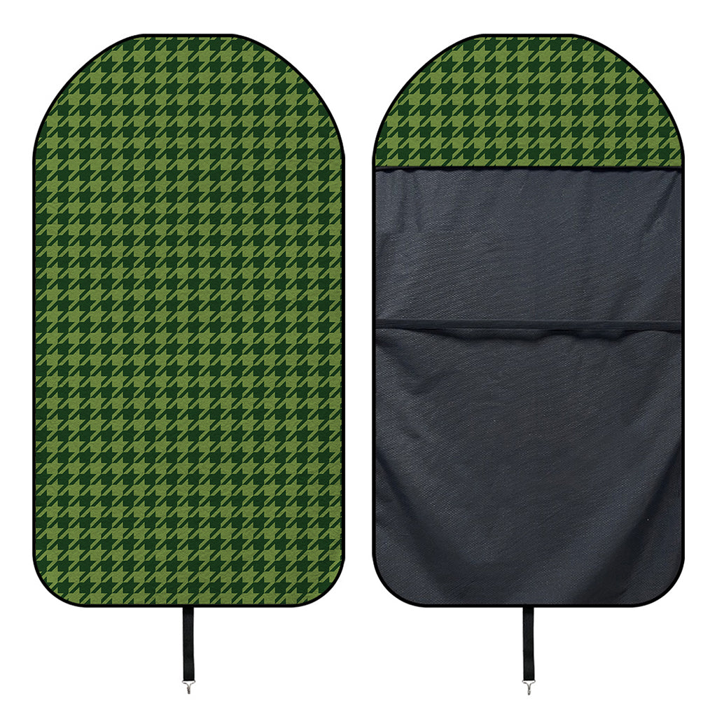 Deep Green Houndstooth Pattern Print Waterproof Car Seat Cover