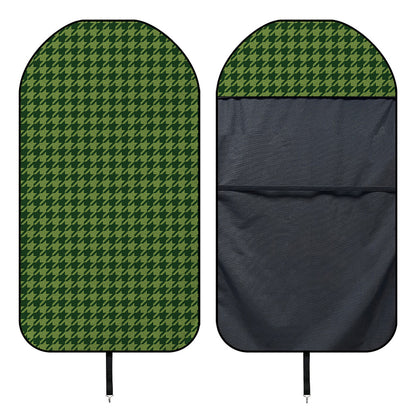 Deep Green Houndstooth Pattern Print Waterproof Car Seat Cover