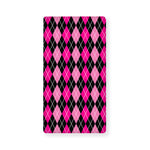 Deep Pink And Black Argyle Pattern Print Baby Crib Sheet
