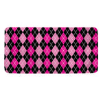 Deep Pink And Black Argyle Pattern Print Towel