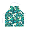 Deep Sea Wave Surfing Pattern Print Adjustable Apron