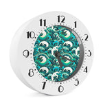 Deep Sea Wave Surfing Pattern Print Alarm Clock