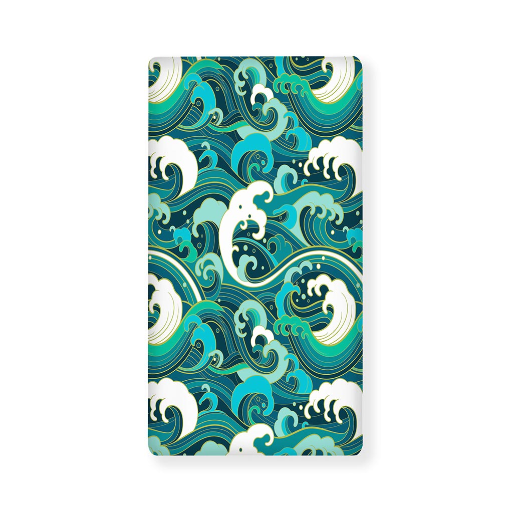 Deep Sea Wave Surfing Pattern Print Baby Crib Sheet